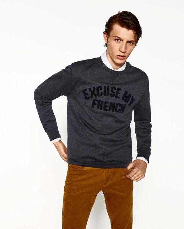 Grey Embroiderd Sweatshirt