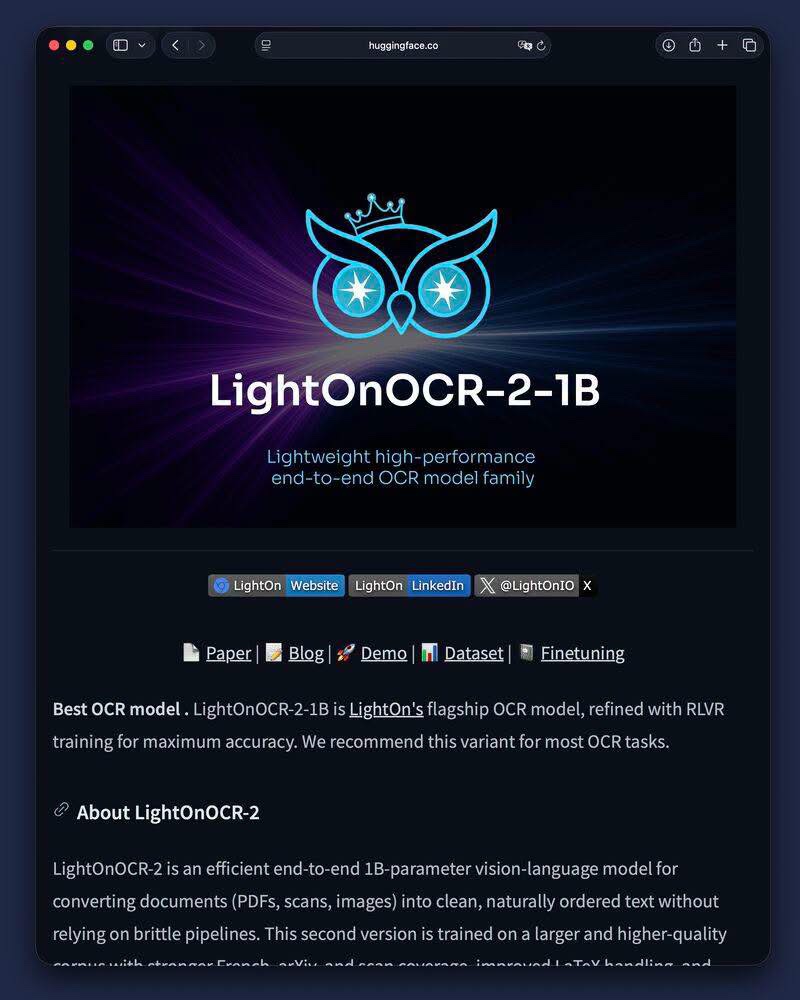 LightOnOCR 2 Document Processing - image 1