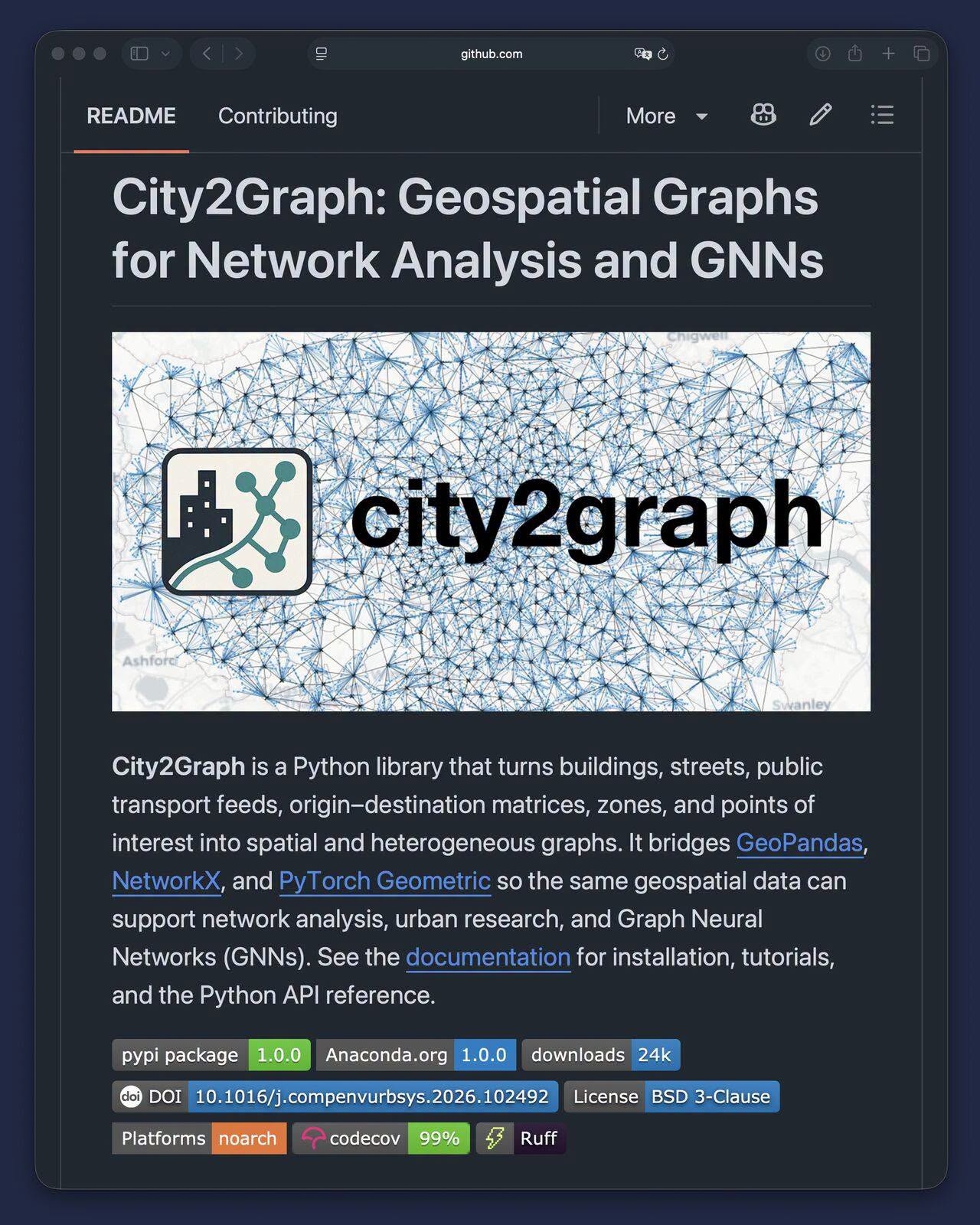 City2graph geospatial analysis: Urban Insights with GNNs - image 1